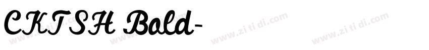 CKTSH Bold字体转换